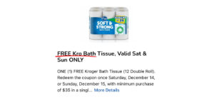 Score A Free Pack Of Kroger Soft &Amp; Strong Bath Tissue – Limited Time Offer (Working In 2025)