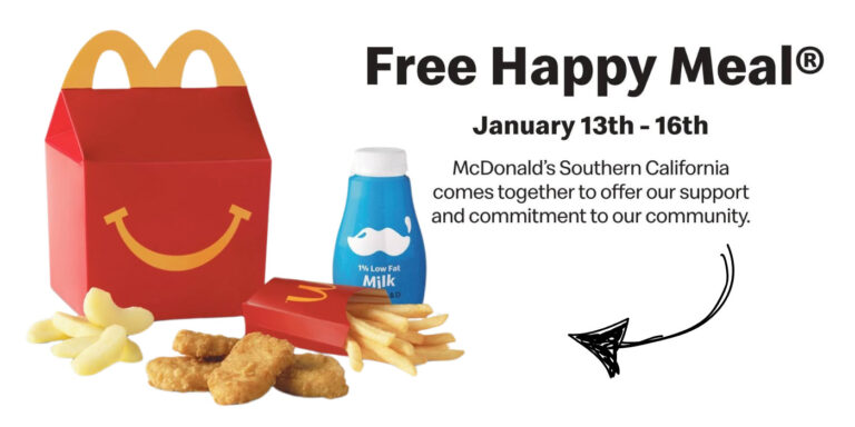 Free Happy Meal At Mcdonald’s Southern California Locations For First Responders And Evacuees 2025