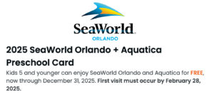 Free 2025 Seaworld + Aquatica Orlando Preschool Card – Unlimited Visits For Florida Residents! (Working In 2025)