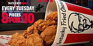 8-Piece Fried Chicken Bucket For Only $10 At Kfc (Tuesdays Only!) – Topsave