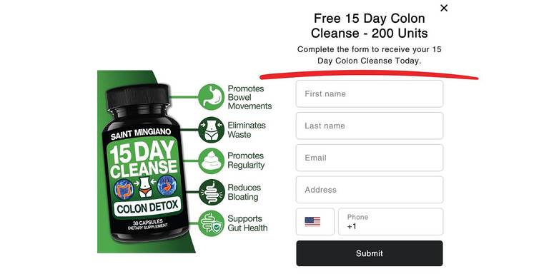 Free Bottle Of Saint Mingiano’s 15-Day Colon Cleanse – First 200 People! – Topsave