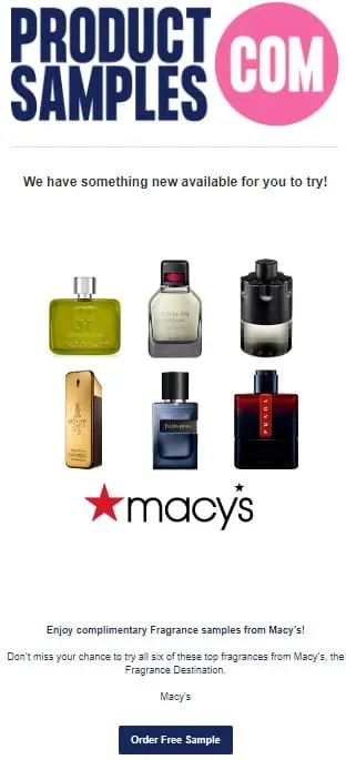 FREE Macys Perfume Sample Box from PopSugar Dabble