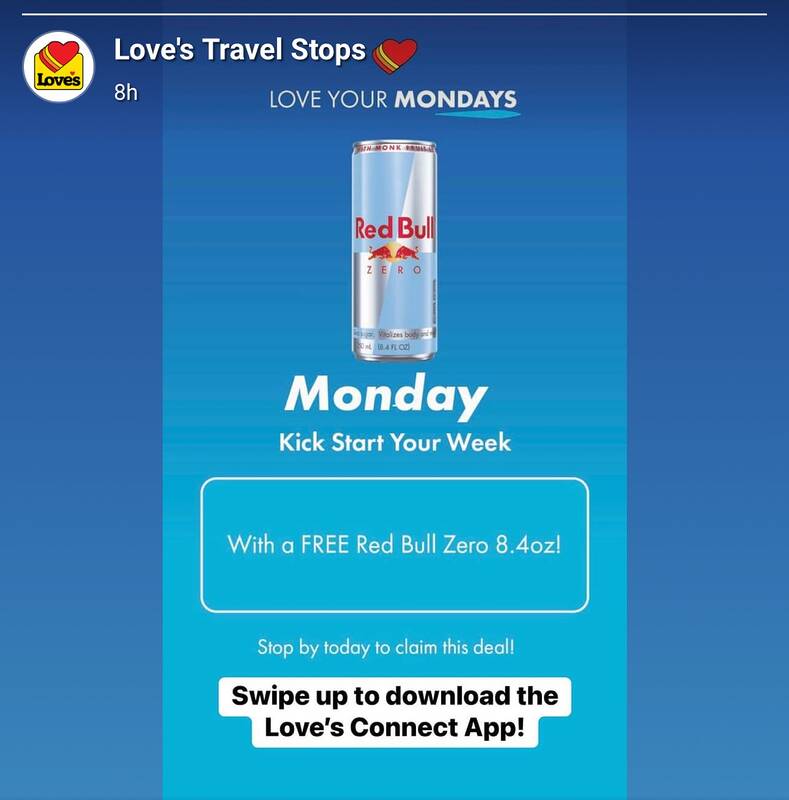 Free Red Bull Zero At Love’s Stores – Today Only! – Topsave