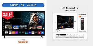 Vizio 65&Quot; 4K Uhd Led Hdr Smart Tv – Now $328 (Save $100)