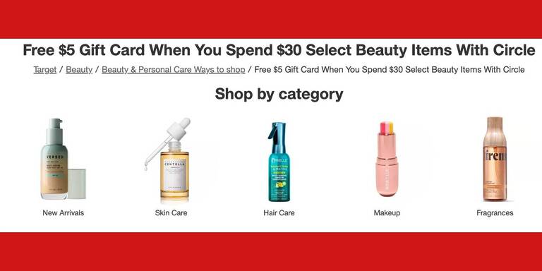 Free $5 Gift Card When You Spend $30 On Beauty Products At Target – Topsave