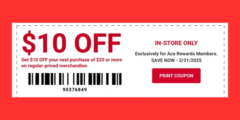 Ace Hardware – $10 Off Your Next $20+ In-Store Purchase 2025