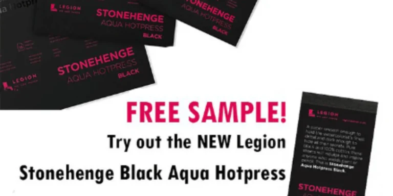 Free Sample Of Stonehenge Aqua Hotpress Black Watercolor Paper 2025