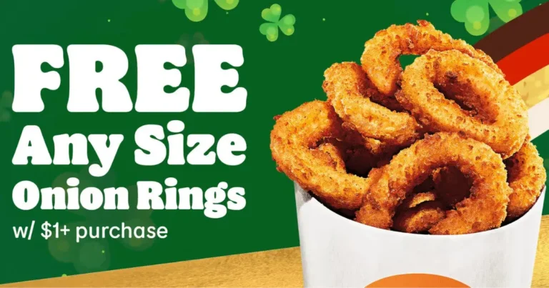 Free Any Size Onion Rings At Burger King For St. Patrick’s Day 2025