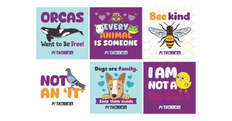 Free Peta Kids Stickers – W/Free Shipping 2025