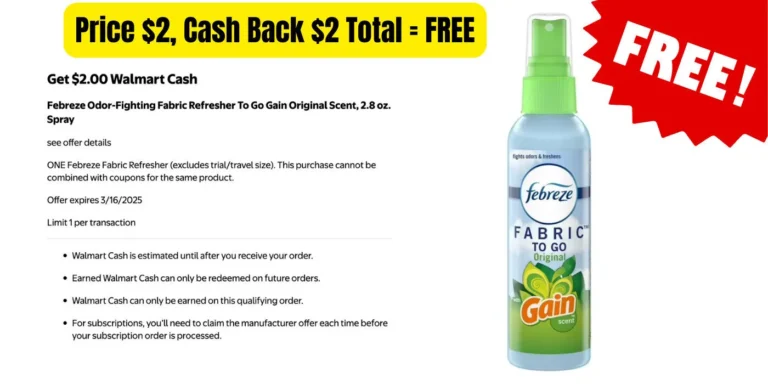 Get A Free Febreze Fabric Refresher To Go Spray At Walmart