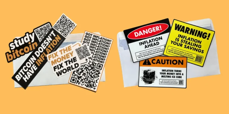 Free Bitcoin And Inflation Sticker Pack 2025