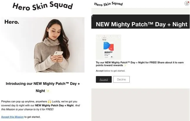 Free Hero Cosmetics Mighty Patch Mini Invisible+ Daytime Acne Patches