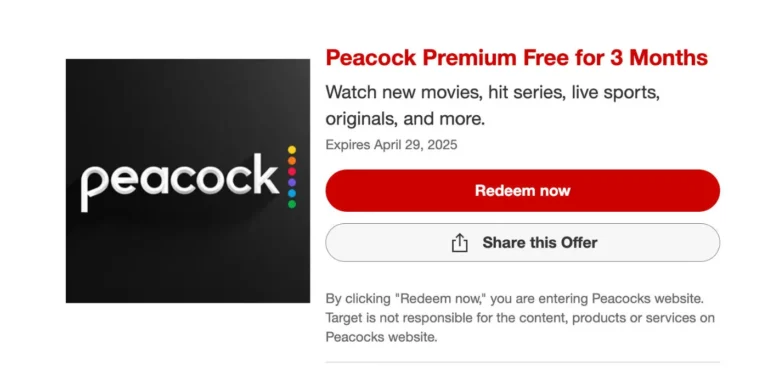 3 Free Months Of Peacock Premium For Target Circle Members