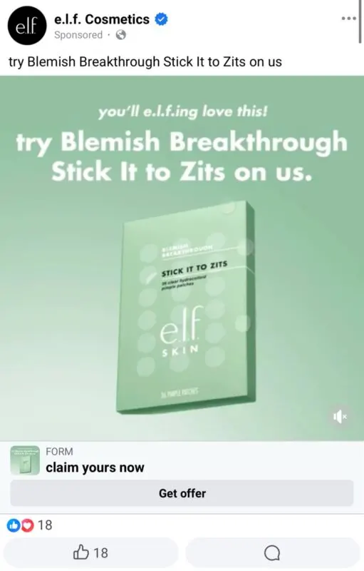 Free E.l.f. Blemish Breakthrough Stick It To Zits Pimple Patches