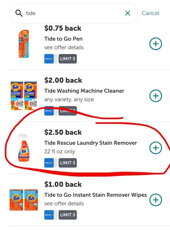 Two Free Tide Rescue Stain Removers After Offers (W/Ibotta And Target Coupon)