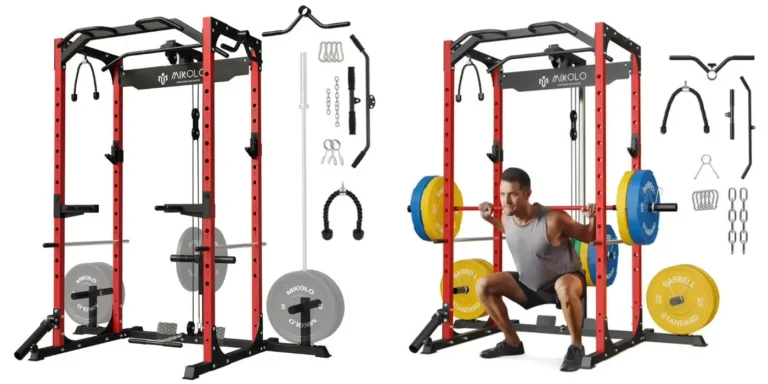 Mikolo Power Rack Cage With Lat Pulldown System – Now $295.59 (Save $414.40) 2025