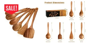 6-Piece Teak Wooden Cooking Utensil Set – Now $19.99 (Save $30.00) at Walmart