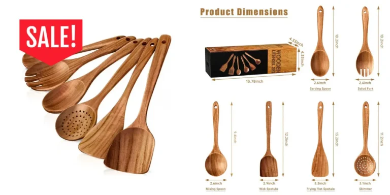 6-Piece Teak Wooden Cooking Utensil Set – Now $19.99 (Save $30.00) At Walmart