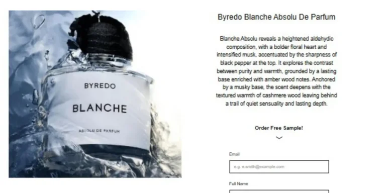 Free Byredo Blanche Absolu De Parfum Sample From Sopost!
