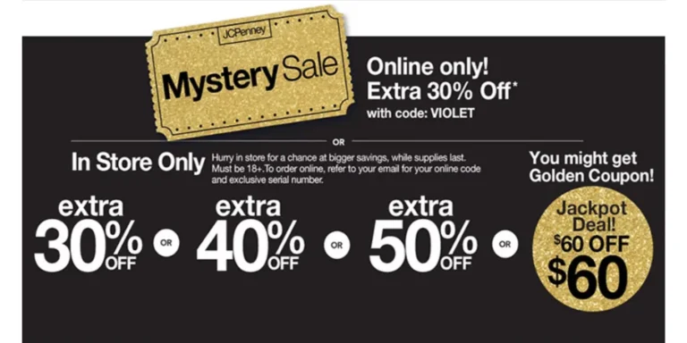 Jcpenney Mystery Coupon Giveaway – Score Up To $60 Off In-Store Through April 19Th!