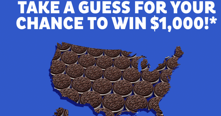 Oreo U.s. Land Mass Sweepstakes! Win $1,000!