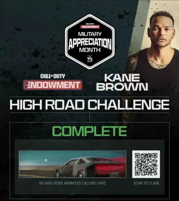 FREE Call of Duty Kane Brown "KB High Road" Calling Card – Black Ops 6