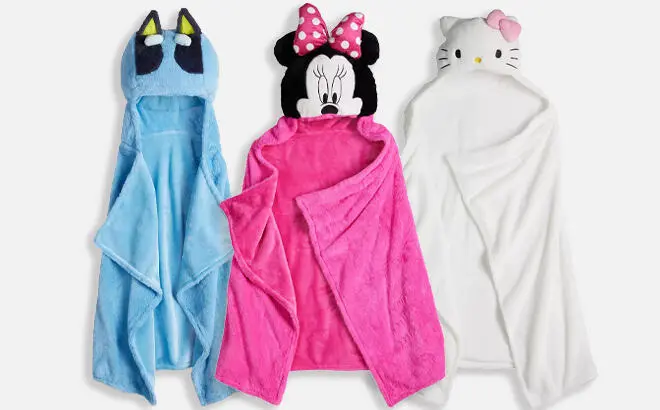 Character Hooded Throw Blankets