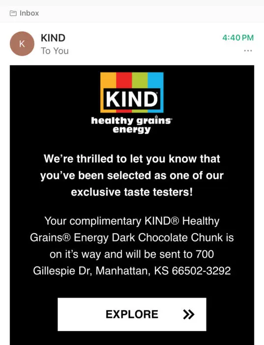 RUN! FREE KIND Healthy Grains Energy Bar Sample 4 IMG 2344