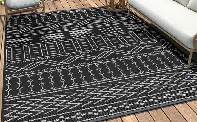 Sixhome Outdoor Rug on a Patio