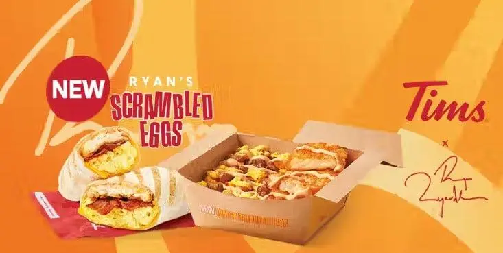 Tim Hortons and Ryan Reynolds Launch New Ryans Scrambled Egg Loaded Breakfast Box and Wrap