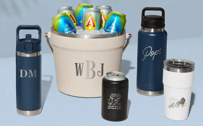 Various YETI Products Customized for Fathers Day