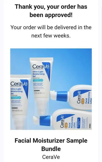 Possible Free CeraVe Facial Moisturizer Sample Bundle 2 free cerave facial moisturize sample bundle confirmation
