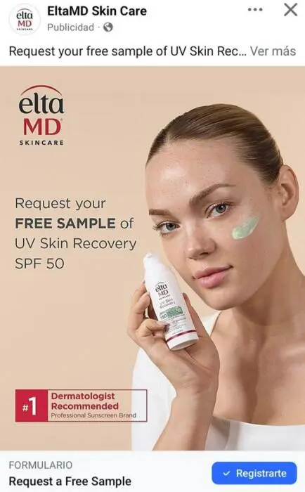 Possible Free Sample of Elta MD UV Skin Recovery SPF 50 2 free eltamd uv skin recovery sample