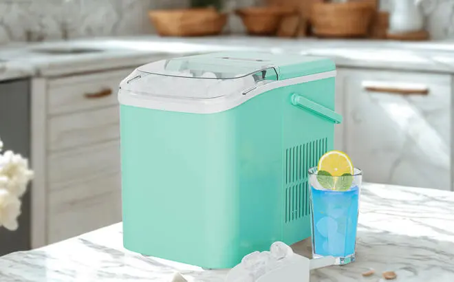 Portable Ice Maker Machine on a Table