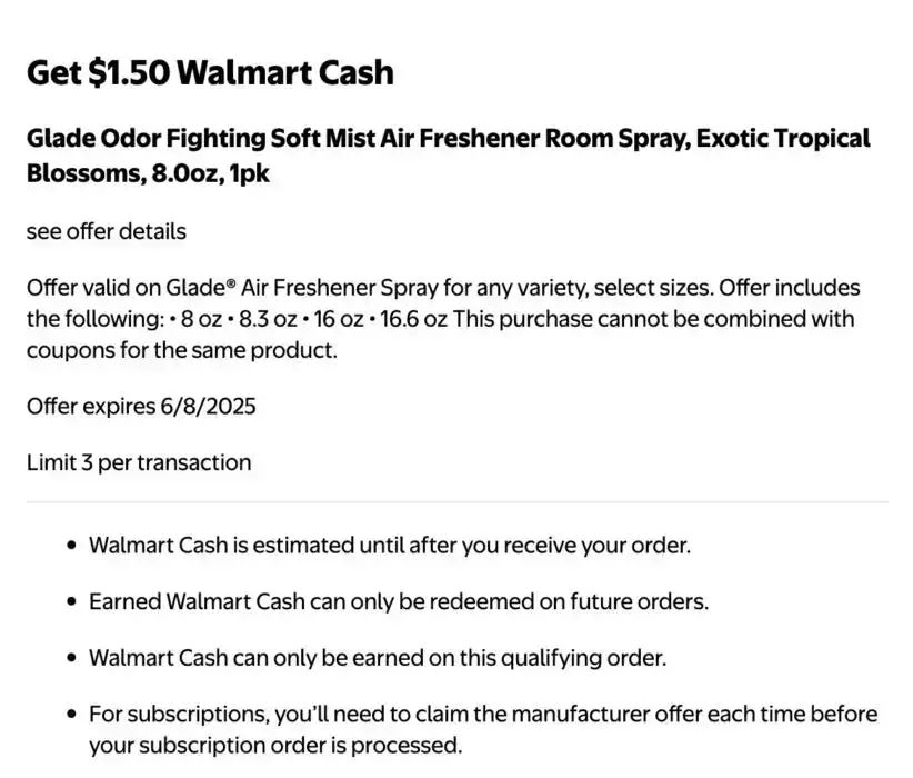 Glade Room Sprays ONLY 78¢ at Walmart! (REG $2.28!) – EXP 6/8