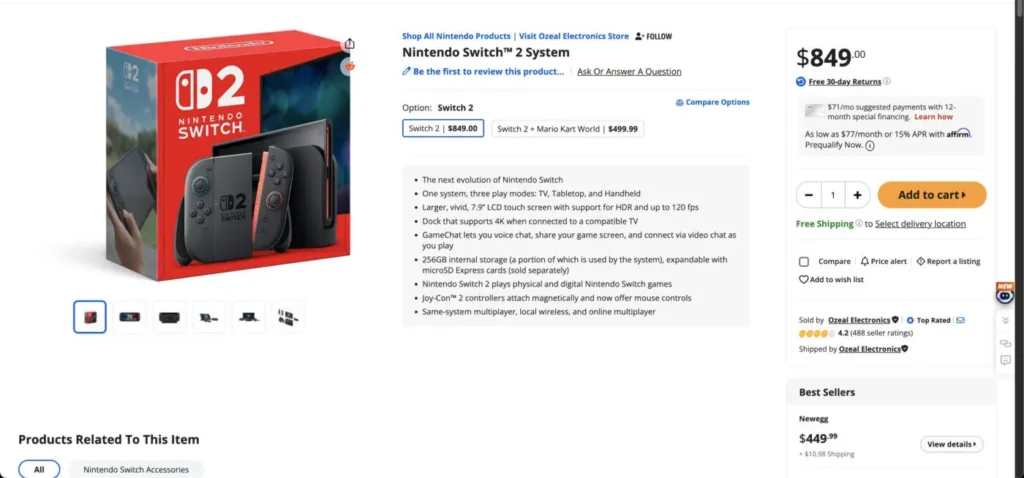 Nintendo Switch 2 Already Sold Out Everywhere — But We Found It In Stock (At a Price) 2 Screenshot 2025 06 07 at 8.14.14 PM