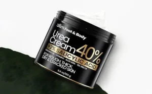 Urea Foot Body Cream on White Table