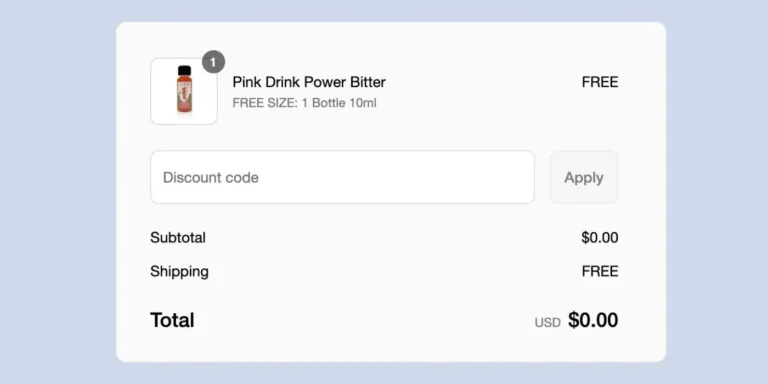 free pink drink sample