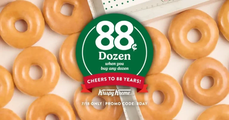 88 Cent Original Glazed Dozens on July 18th