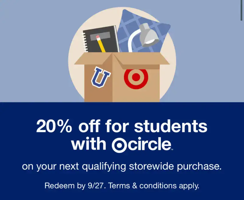 College Students Get 20% Off Storewide + 50% Off Target Circle 360 Membership
