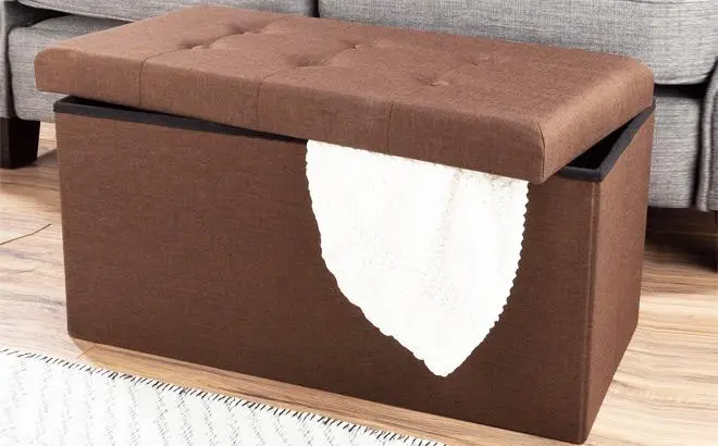 Lavish Home Storage Bench Ottoman 2 Pack