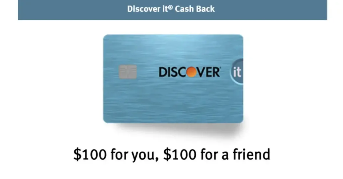 $100 in FREE Money if your approved for a Discover Card!