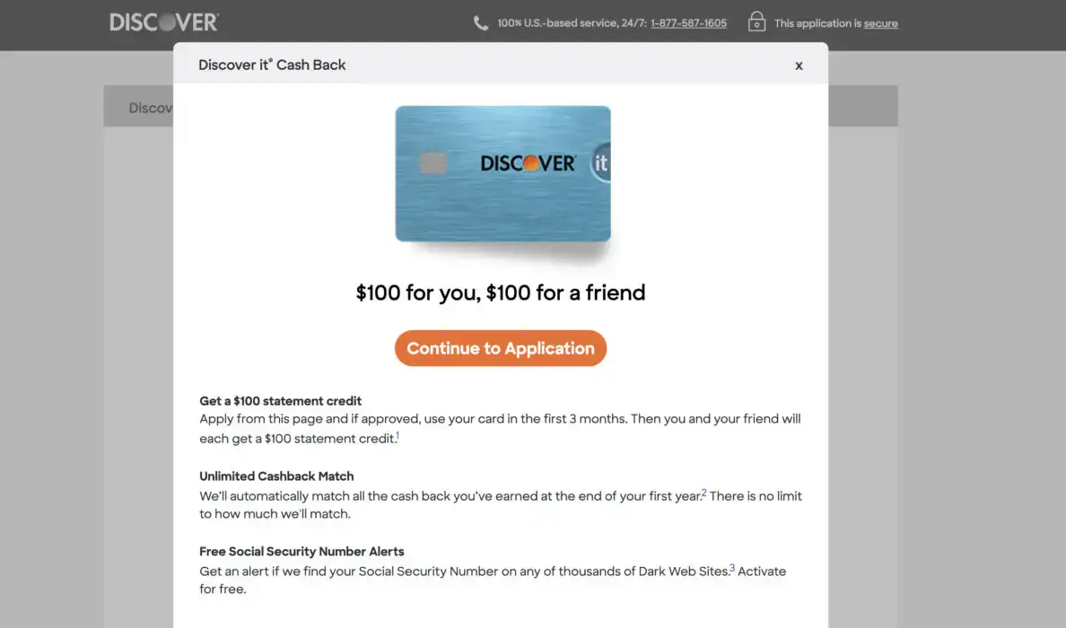 $100 in FREE Money if your approved for a Discover Card!