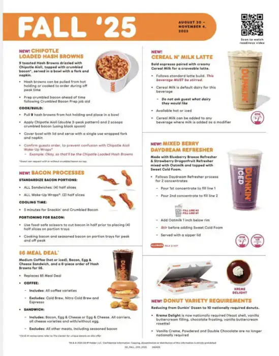 Dunkin' Fall Menu 2025 – Get a Sneak Peek + Summer Deals!