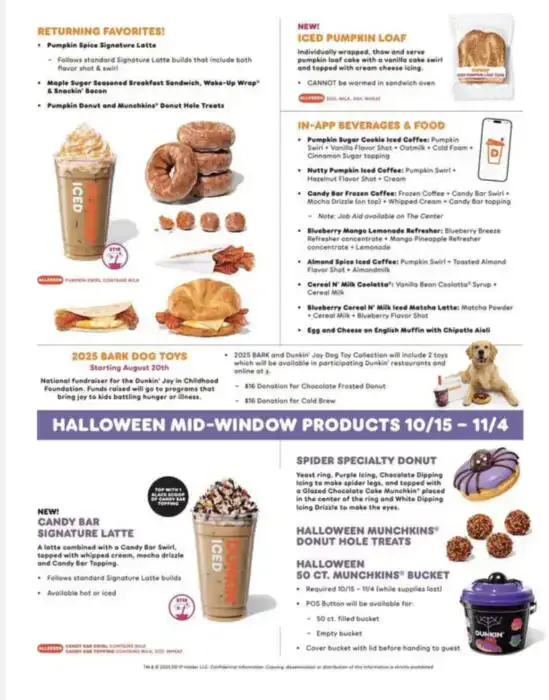 Dunkin' Fall Menu 2025 – Get a Sneak Peek + Summer Deals!
