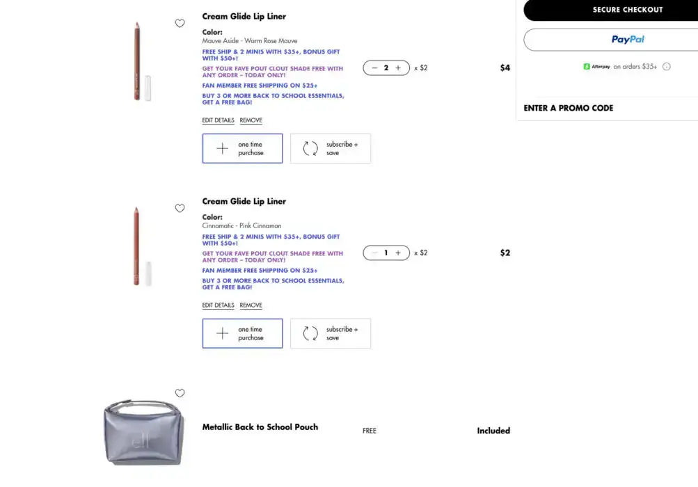 e.l.f. Cosmetics Deal: Get Lip Liners for Just $1.70 Each + 2 Free Gifts!