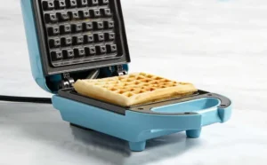 Tasty Mini Nonstick Waffle Maker in Blue