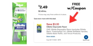 free gillette at cvs