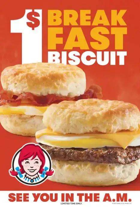 Wendy’s Announces $1 Breakfast Biscuit Sandwiches