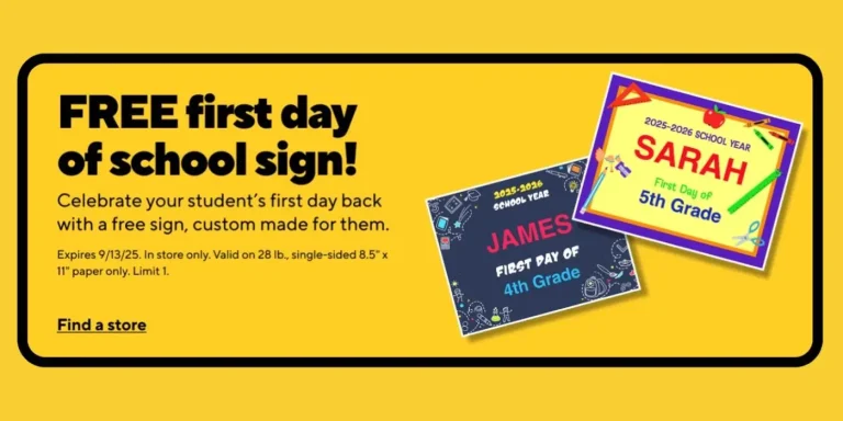 staples firstday of school promo